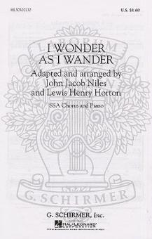 I Wonder As I Wander Piano 