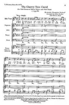 Cherry Tree Carol Solo Tenor 