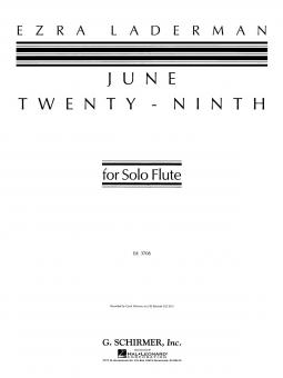 June Twenty-Ninth (29th) for Solo Flute 