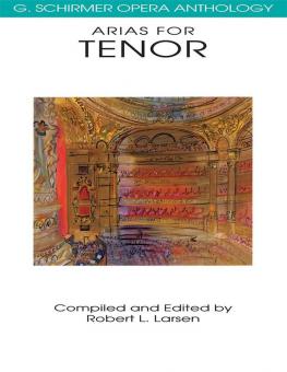 Arias for Tenor Anthology 