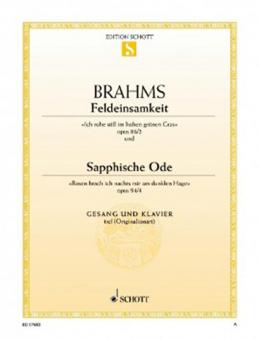 Feldeinsamkeit op. 86 Nr. 2 - Sapphische Ode op. 94 Nr. 4 Standard