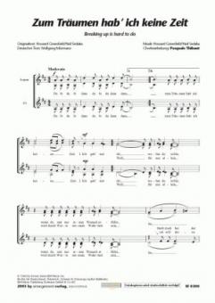 Zum Träumen hab ich keine Zeit 