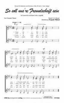 So soll unsre Freundschaft sein 
