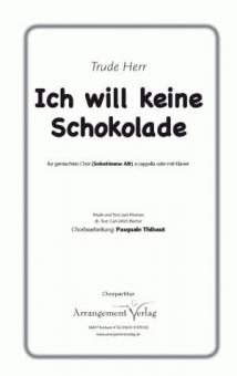 Ich will keine Schokolade 