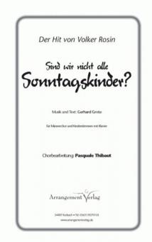 Sind wir nicht alle Sonntagskinder 