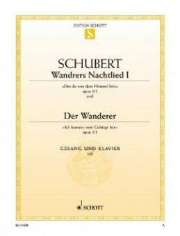 Wandrers Nachtlied 1 op. 4/3 - Der Wanderer op. 4/1 Standard
