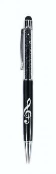 Stylus pen g-clef black/crystal 