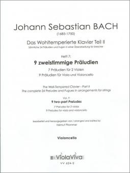 Wohltemperiertes Klavier Teil 2 Heft 7: 2-stimmige Präludien 