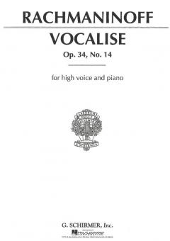 Vocalise In e Op.34 No.14 High Voice & Piano 