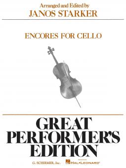 Encores For Cello Great Performers Ed 