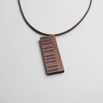 Halskette Piano Walnuss/Wenge 