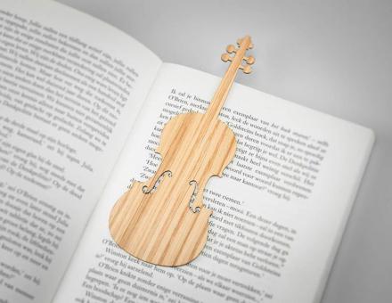 Lesezeichen Violine Eiche 