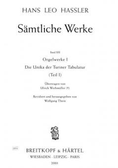 Sämtliche Werke Band 13/I: Orgelwerke I (Teil 1) 