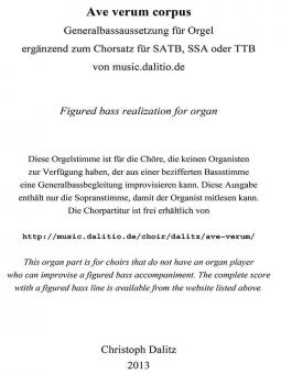 Orgelbegleitung zu 'Ave verum corpus' 