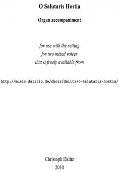 Orgelbegleitung zu 'O salutaris hostia' 