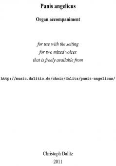 Orgelbegleitung zu 'Panis angelicus' 
