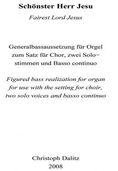 Orgelbegleitung zu 'Schönster Herr Jesu' 
