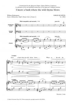 I know a bank where the wild thyme blows 