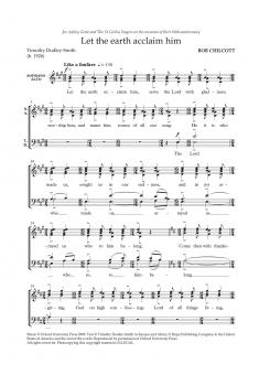 Let the earth acclaim him 