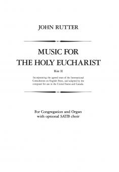 Music For The Holy Eucharist Rite II 
