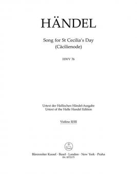 Song for St Cecilia´s Day HWV 76 
