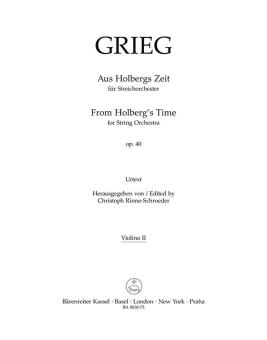 Aus Holbergs Zeit op. 40 