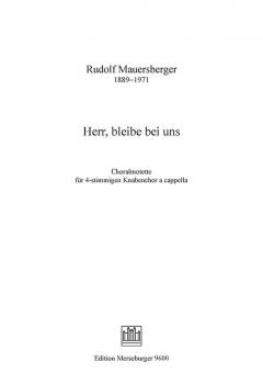 Herr, bleibe bei uns 