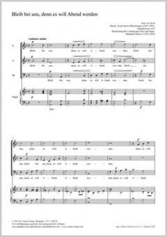 Bleib bei uns, denn es will Abend werden Standard