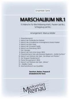Marschalbum 1 - Tenorhorn, Bariton, Posaune B (Ersatzstimme für Horn) 