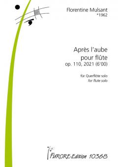 Après l'aube pour flûte op. 110 