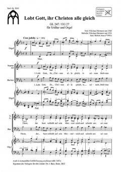 Lobt Gott, ihr Christen alle gleich 