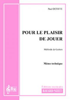 Pour le plaisir de jouer Mémo technique 