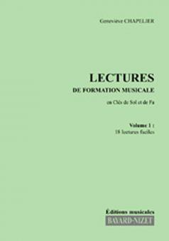 Lectures de formation musicale 1 - Chant clé de sol 