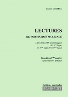 Lectures de formation musicale 9 - Chant 3 clés Ut 