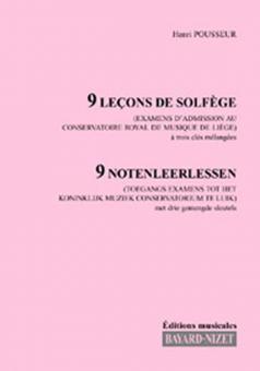 9 leçons de solfège d'examens - Chant 3 clés 