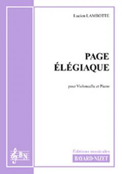 Page élégiaque 