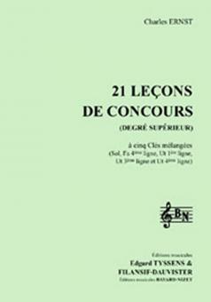 21 leçons de concours du degré supérieur - Chant élève 5 clés 