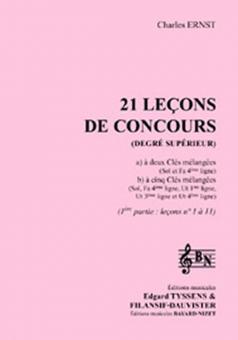 21 leçons de concours du degré supérieur - 1er volume - Accompagnement 