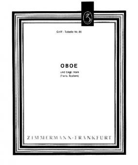 Grifftabelle für Oboe und Englisch-Horn (franz. System) 