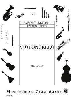 Grifftabelle für Violoncello 