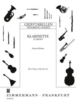 Grifftabelle für Klarinette (BoehmSystem) 