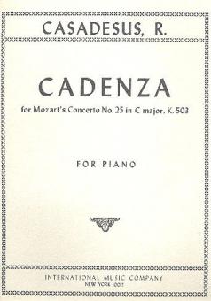 Cadenzas to Mozart's Concerto No. 25, KV 503 
