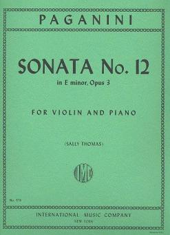 Violin Sonata No. 12 E minor op. 3 