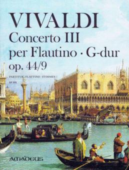 Concerto 3 per Flautino in G-dur op. 44/9 - Partitur,Flautino,Streicher 
