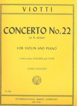 Violin Concerto No. 22 A minor 