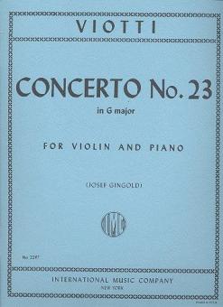 Violin Concerto No. 23 G major 