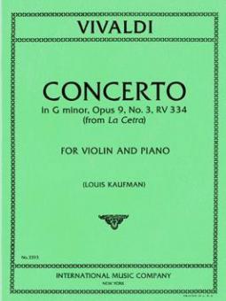 Violin Concerto G minor op. 9/3 RV334 