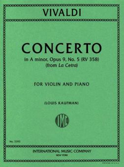 Violin Concerto A minor op. 9/5 RV358 