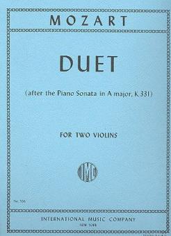 Duett A-Dur KV 331 (after the Piano Sonata in A Major K. 331) 