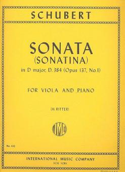 Sonatina D major op. 137 D384 